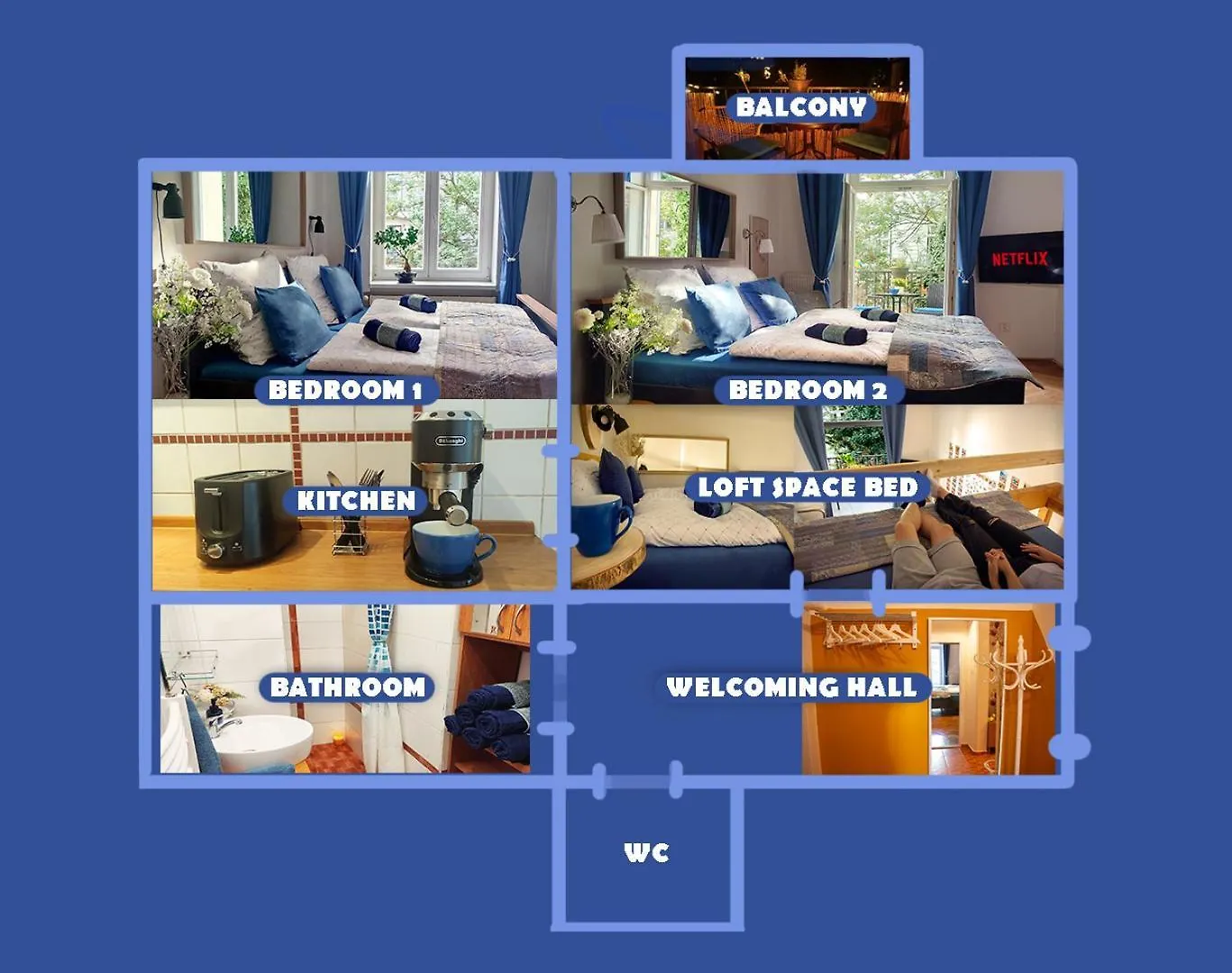 Apartment Triple King Size Balcony Suite Prag